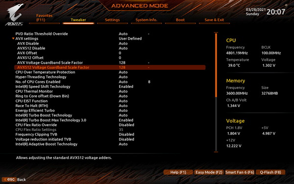 GIGABYTE Z590 AORUS ULTRA_BIOS_OC-Test (2)