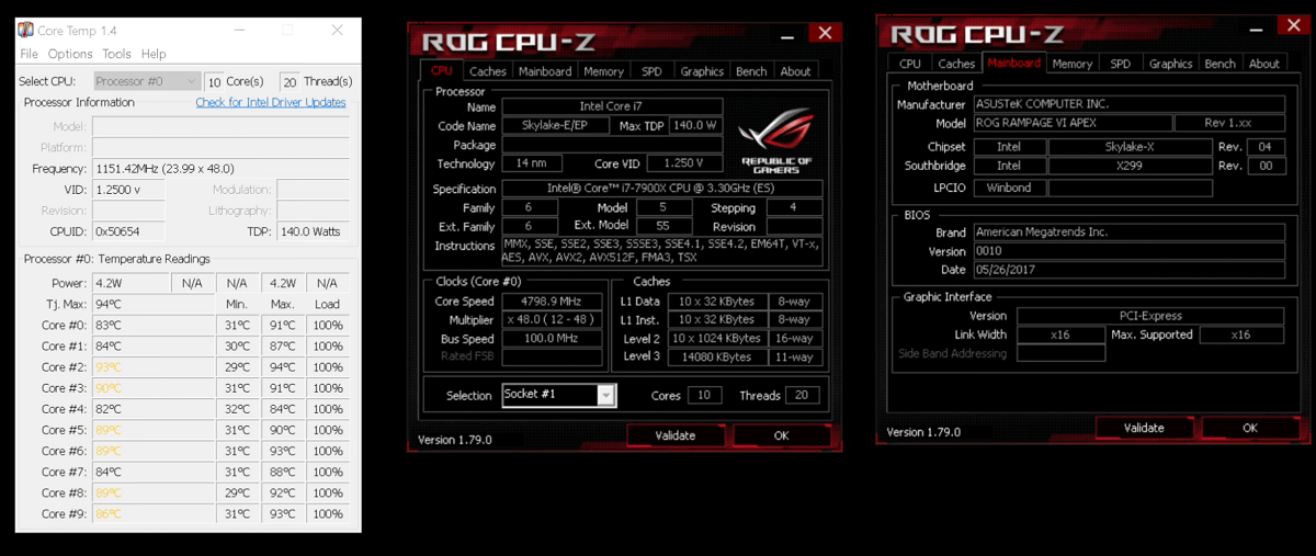 Intel CPU Core i9-7900X 3.3GHz 13.75Mキャッシュ 10コア/20スレッド LGA2066 BX80673 