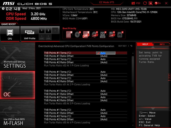 MSI MEG Z690 UNIFY_BIOS_OC_12a
