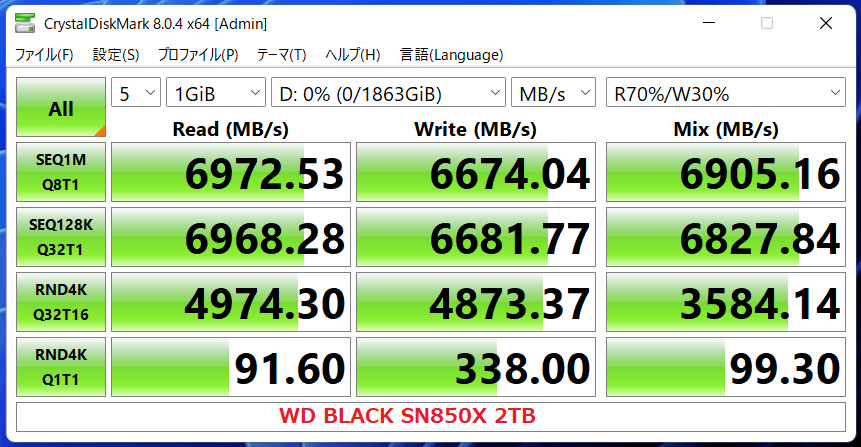 WD BLACK SN850X 2TB_CDM8