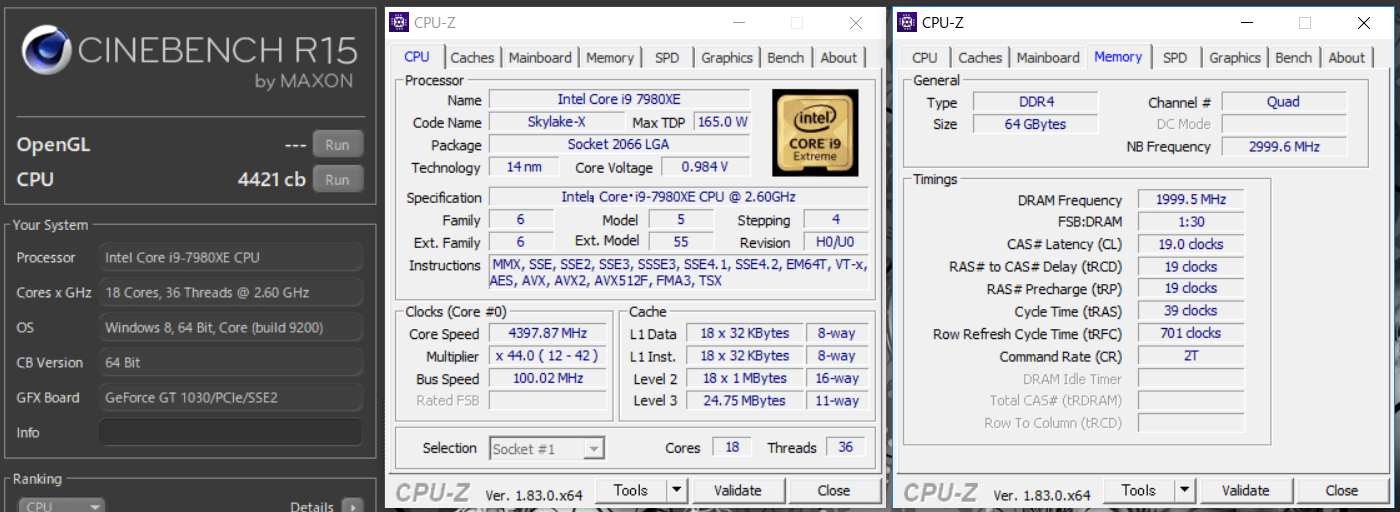 ASUS WS X299 SAGE_OC Test_Cine