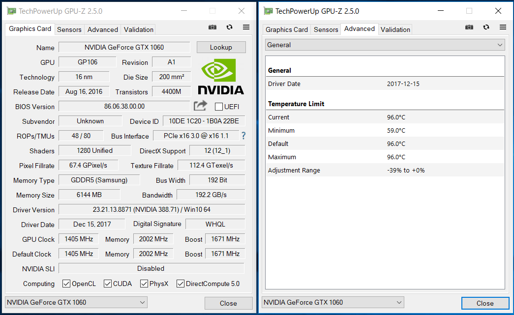 GALLERIA Mini 1060_GPU