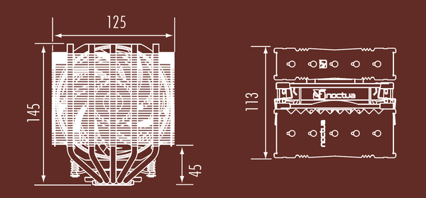 Noctua NH-D12L_dimension