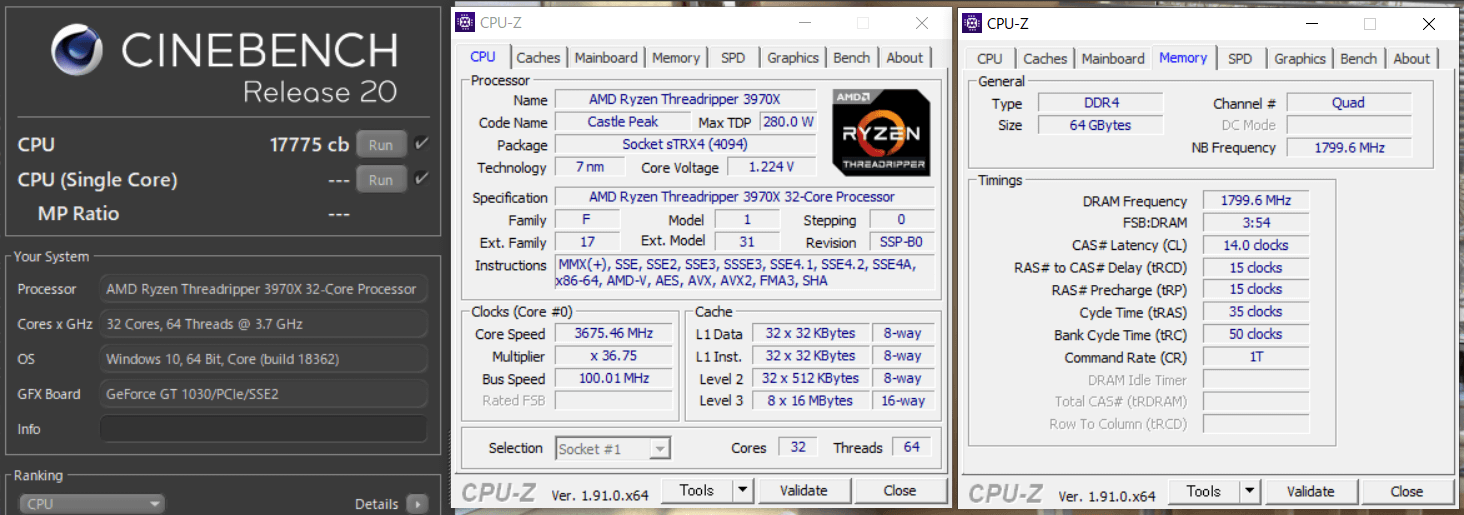 GIGABYTE TRX40 AORUS XTREME_OC test_cinebench