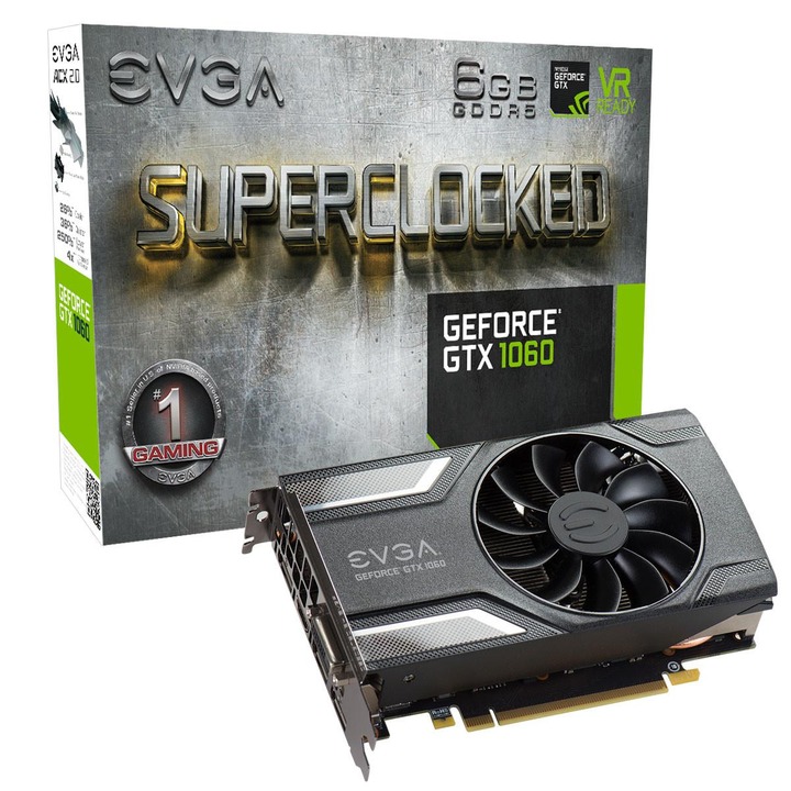 
EVGA GeForce GTX 1060 SC GAMING Graphic Card (06G-P4-6163-KR)
