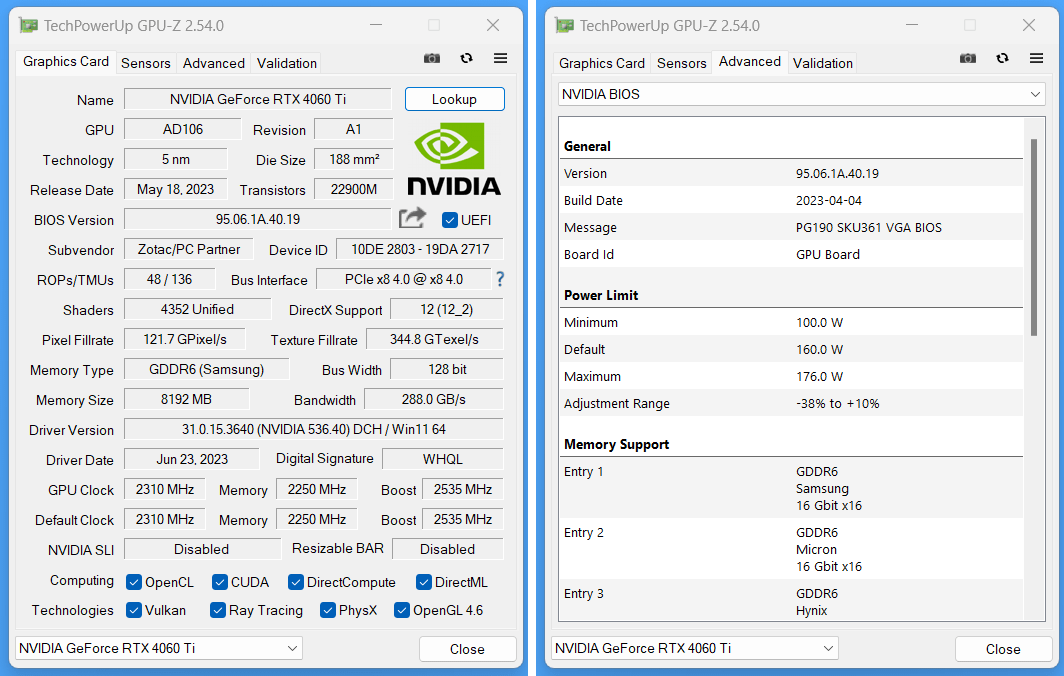 ZOTAC GAMING GeForce RTX 4060 Ti 8GB Twin Edge_GPU-Z