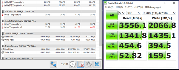 Samsung 960 PRO 512GB_temp test