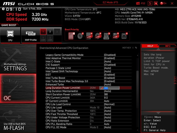 MSI MEG Z790 ACE MAX_Stress_14900K_PL-300W_BIOS (2)