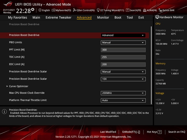 ASUS ROG Crosshair VIII Dark Hero_OC Test_BIOS (2)