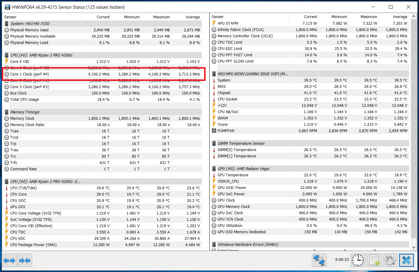 AMD Ryzen 3 PRO 4350G_Boost-Clock_Single