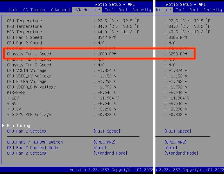 ASRock Blazing Quad M.2 Card_Fan-Speed