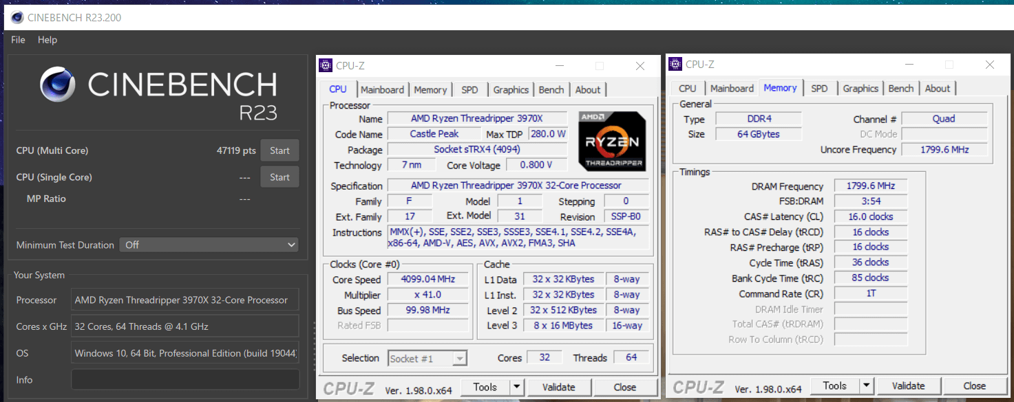 AMD Ryzen Threadripper 3970X_OC_cinebench r23