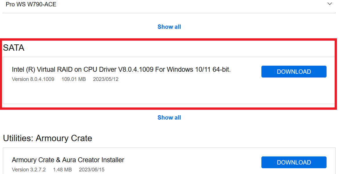 VMD Driver_ASUS