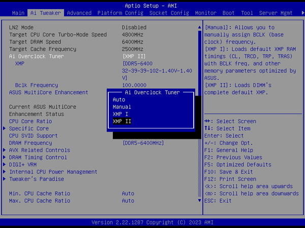 ASUS Pro WS W790E-SAGE SE_BIOS_OC_17