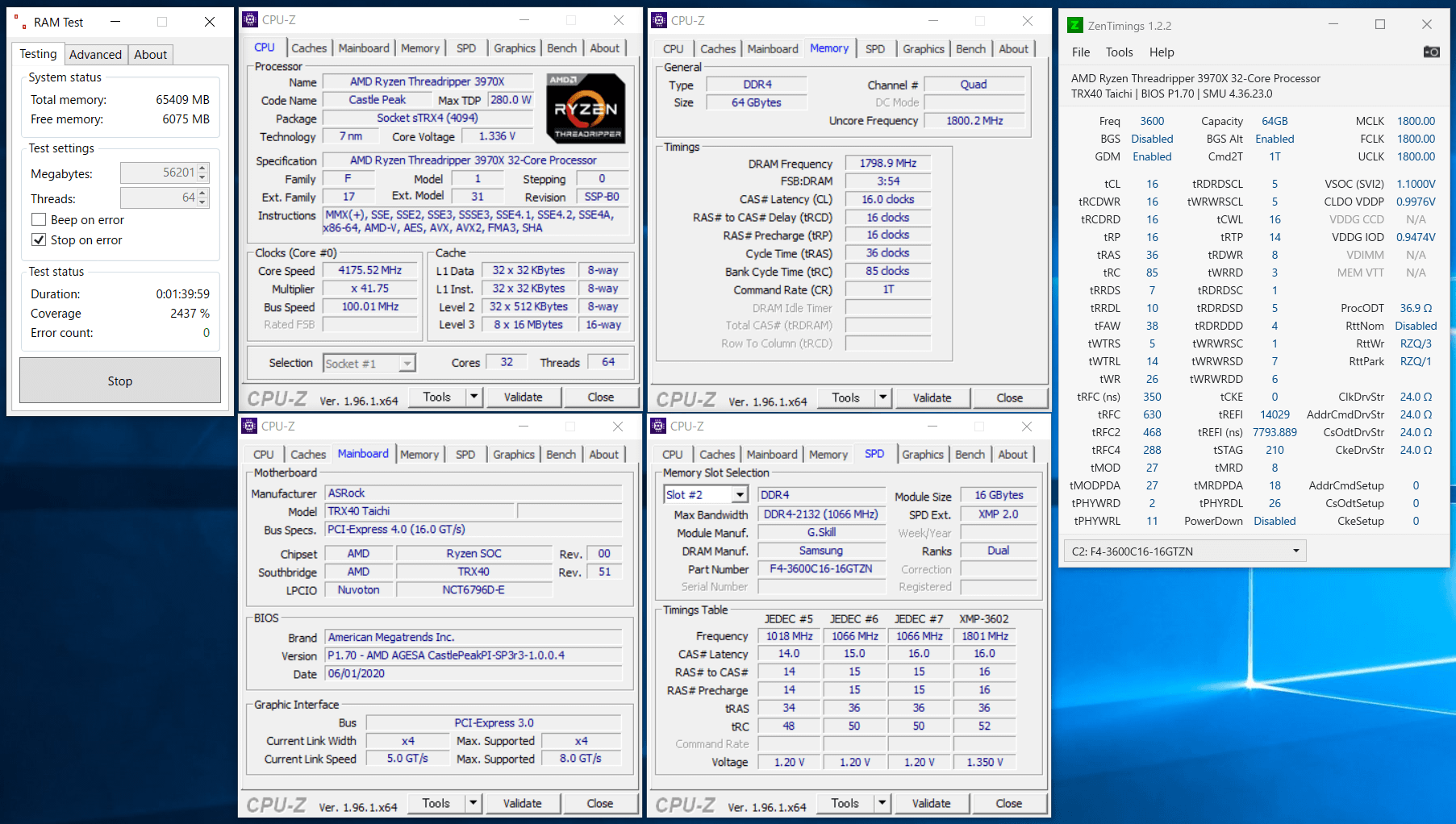 G.Skill F4-3600C16Q-64GTZN_TRX40_ramtest