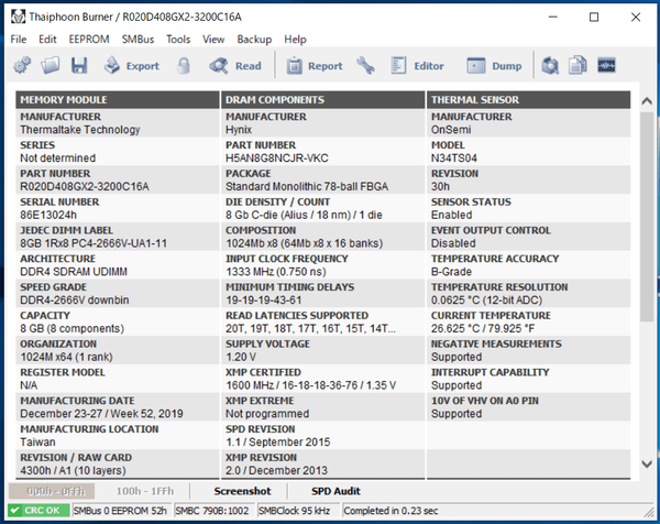Thermaltake TOUGHRAM R020D408GX2-3200C16A_spec