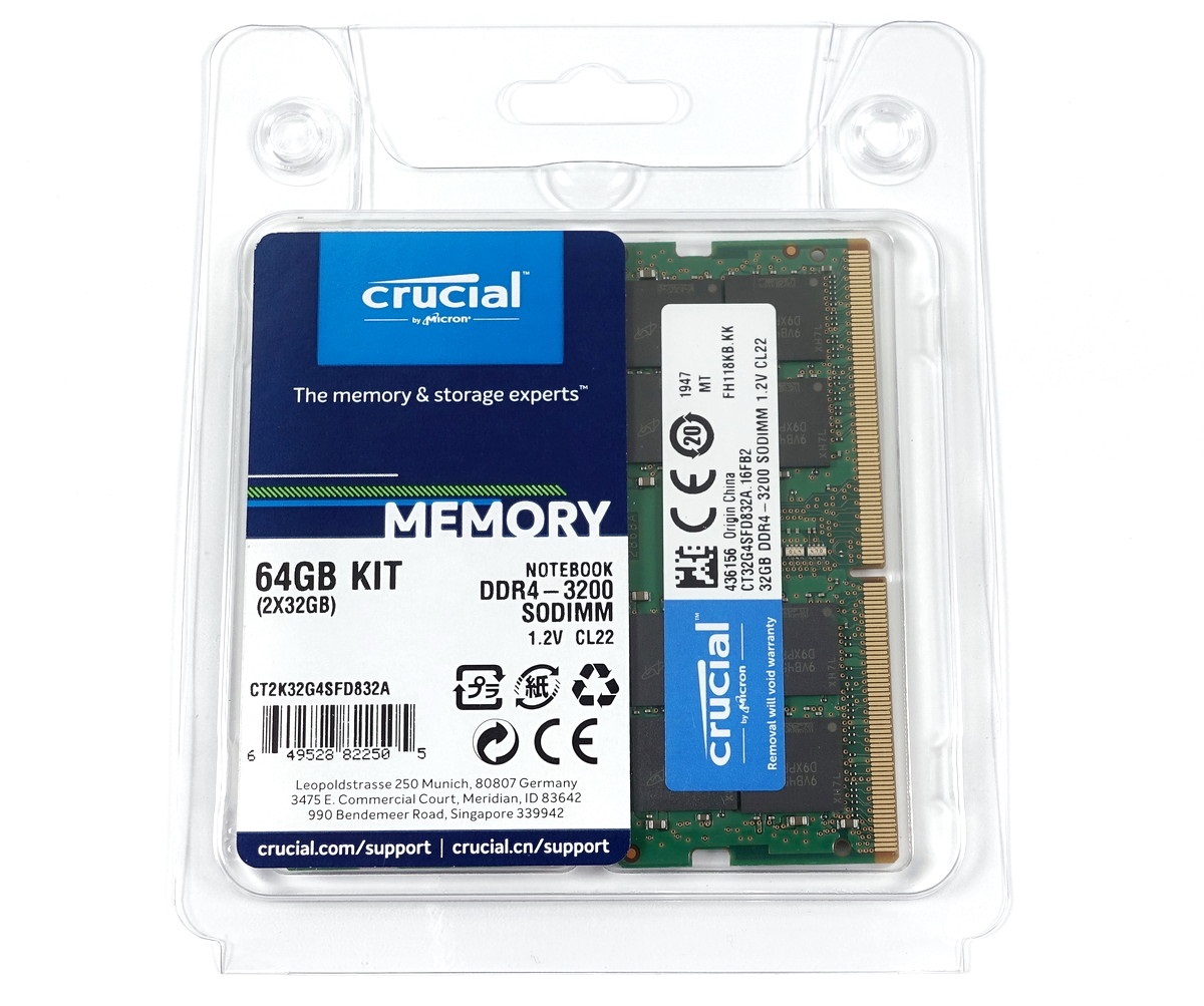 新作商品 crucial ノートPC用増設メモリ 16GB 8GBx2枚 DDR4 3200MT s PC4-25600 CL22 SODIMM  260pin CT2K8G4SFRA32A