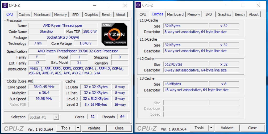 AMD Ryzen Threadripper 3970X_CPU-Z