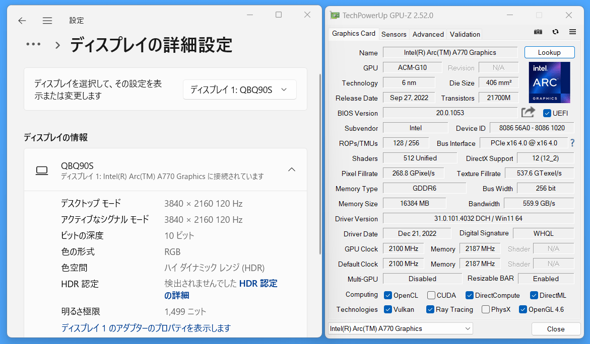 Intel Arc A7_HDMI2.1_4K-120-10bit RGB