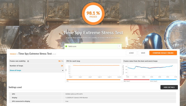 MSI GeForce RTX 4070 GAMING X TRIO 12G_Stress_TS