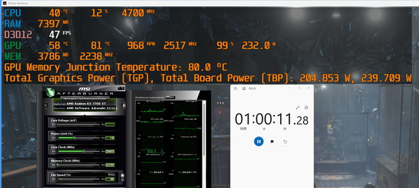 PowerColor Hellhound Radeon RX 7700 XT_Stress_IC