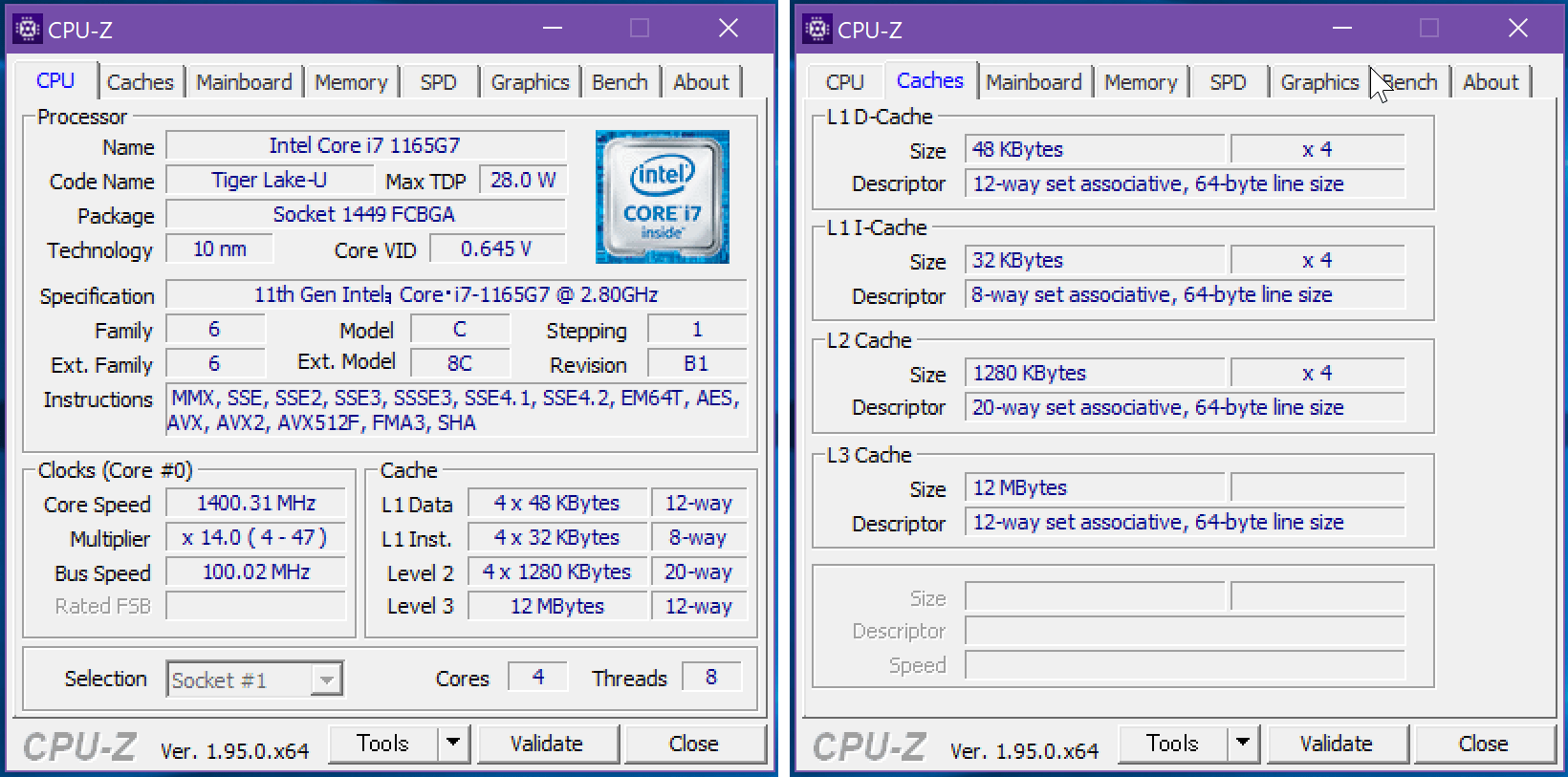 Core i7-1165G7_CPU-Z