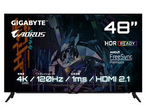 GIGABYTE AORUS FO48U (4K/120Hz/有機EL/HDMI2.1)