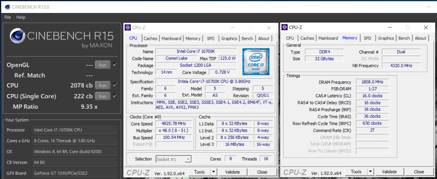 Intel Core i7 10700K_cinebench-R15