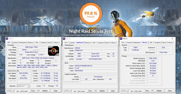 ASRock DeskMini X300_GPU-Stress_Corsair Vengeance SODIMM