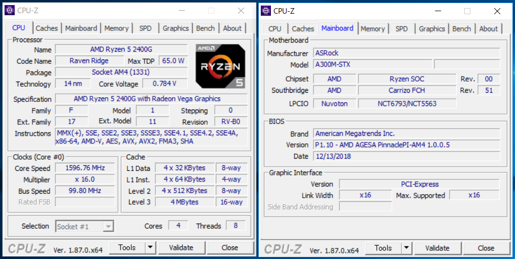 ASRock DeskMini A300_Ryzen 5 2400G_CPU-Z (1)