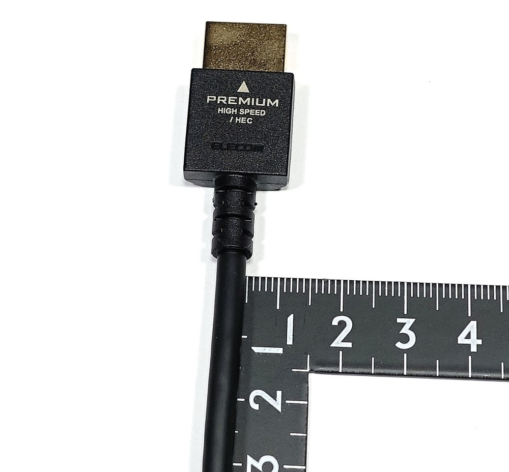 4K/60FPS/HDR対応で径4.5mmの柔らかスリムHDMIケーブル「エレコム