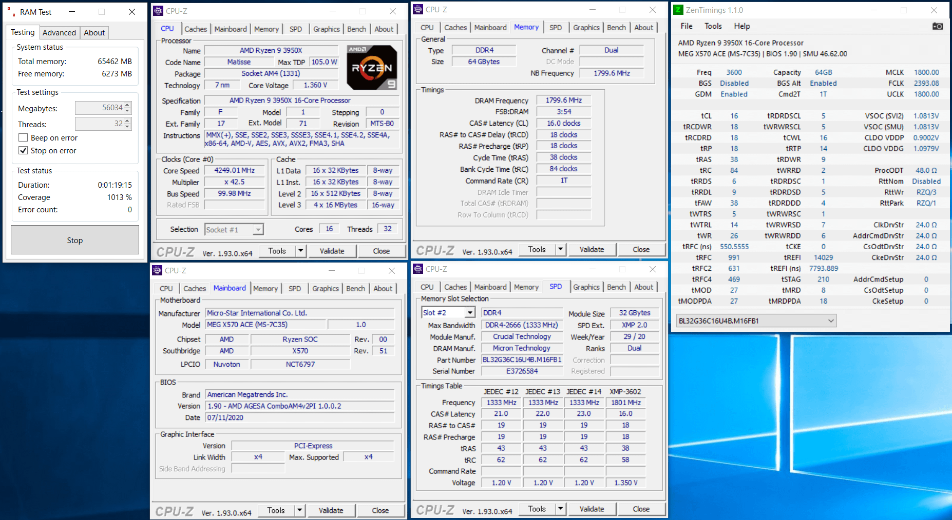 Crucial Ballistix BL2K32G36C16U4B_X570_x2_ramtest
