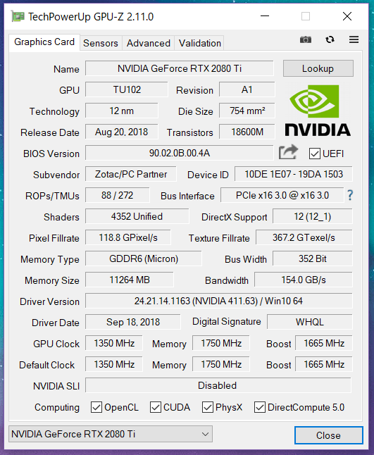 ZOTAC GAMING GeForce RTX 2080 Ti AMP_GPU-Z (1)
