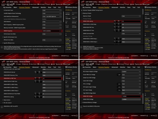 Kingston FURY Beast DDR5 RGB_ASUS MZ690H_12900K_6400_C36_BIOS