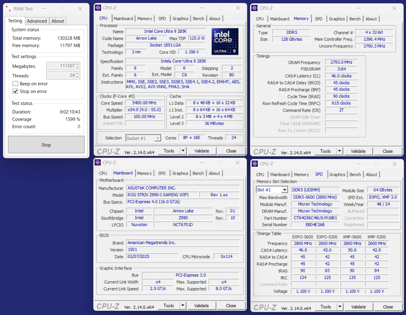 ASUS ROG STRIX Z890-I GAMING WIFI_CPO_64GBx2_5600-C46_RT