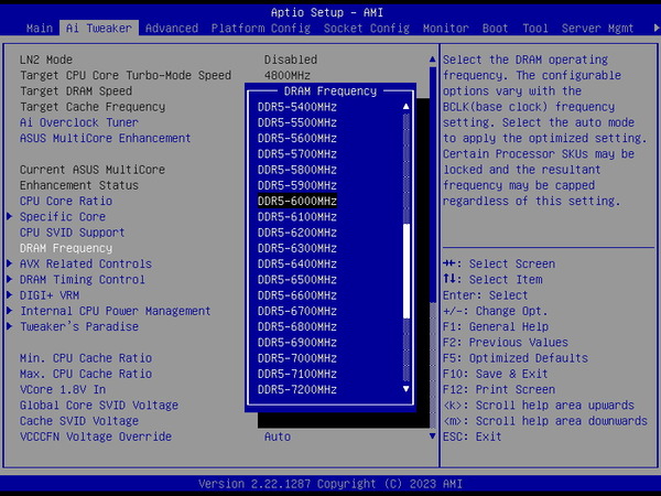 ASUS Pro WS W790E-SAGE SE_BIOS_OC_18