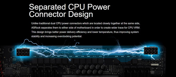 Separated CPU Power Connector Design