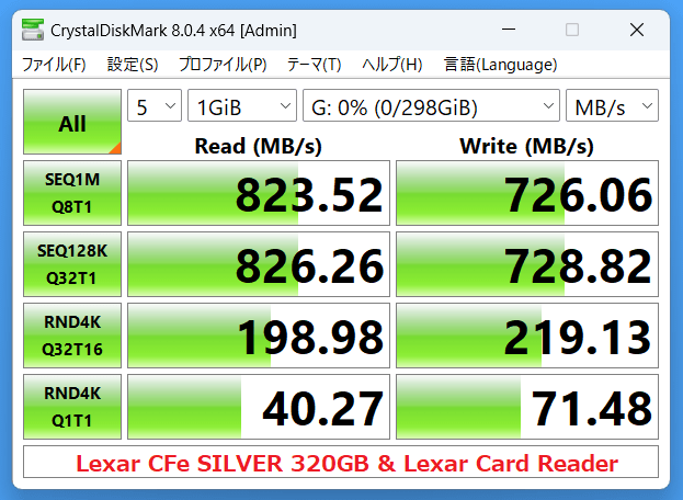 Lexar CFe SILVER 320GB & Lexar Card Reader_CDM8