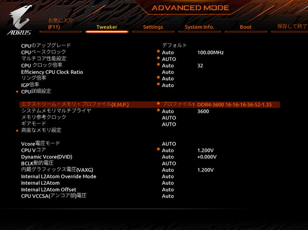 GIGABYTE Z690M AORUS ELITE DDR4_BIOS_OC_18