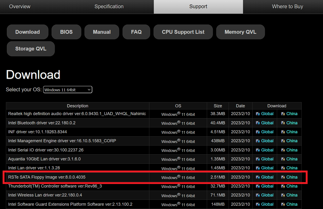VMD Driver_ASRock