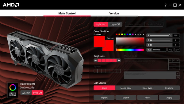 AMD Radeon RX 7900 XTX RGB Tool