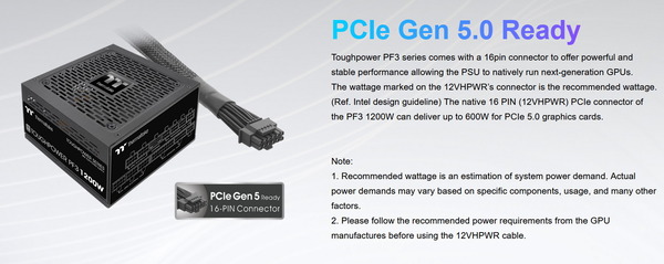 Thermaltake Toughpower PF3 1200W_12VHPWR