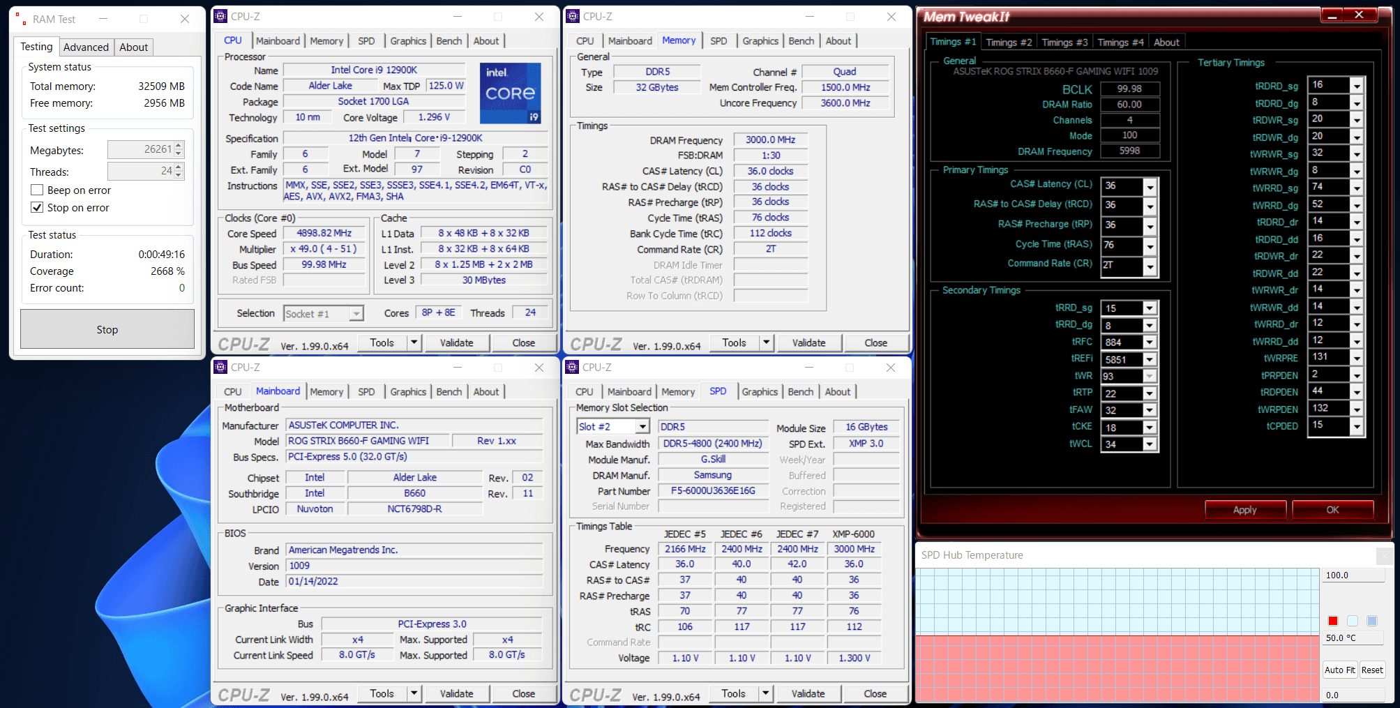 ASUS ROG STRIX B660-F GAMING WIFI_12900K_mem_6000_C36
