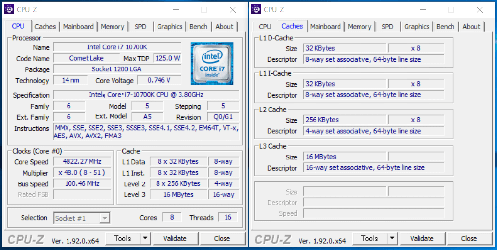 Intel Core i7 10700K_CPU-Z