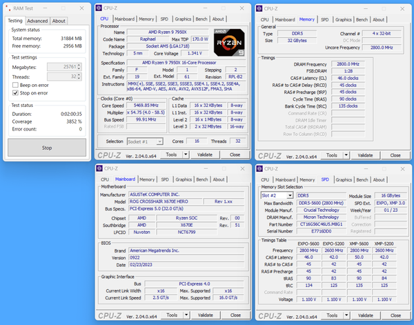 Crucial CT2K16G48C40U5_7950X_16Gx2_5600C46_RT