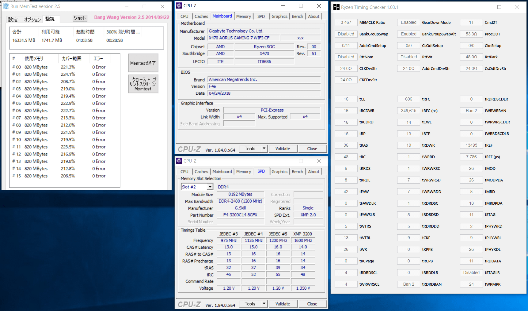 GIGABYTE X470 AORUS GAMING 7 WIFI_OC Test_mem_2