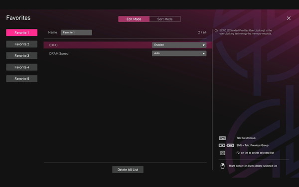 MSI MPG X870E CARBON WIFI_BIOS_Favorite_1