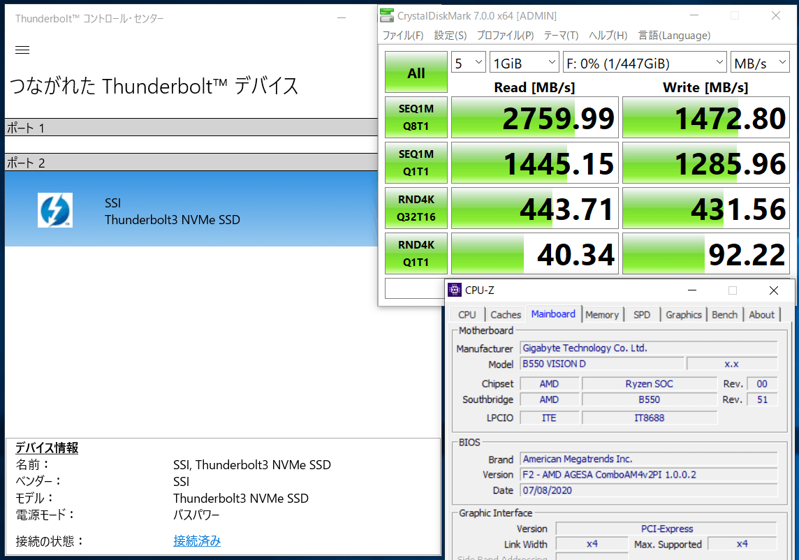 GIGABYTE B550 VISION D_Thunderbolt3_SSD
