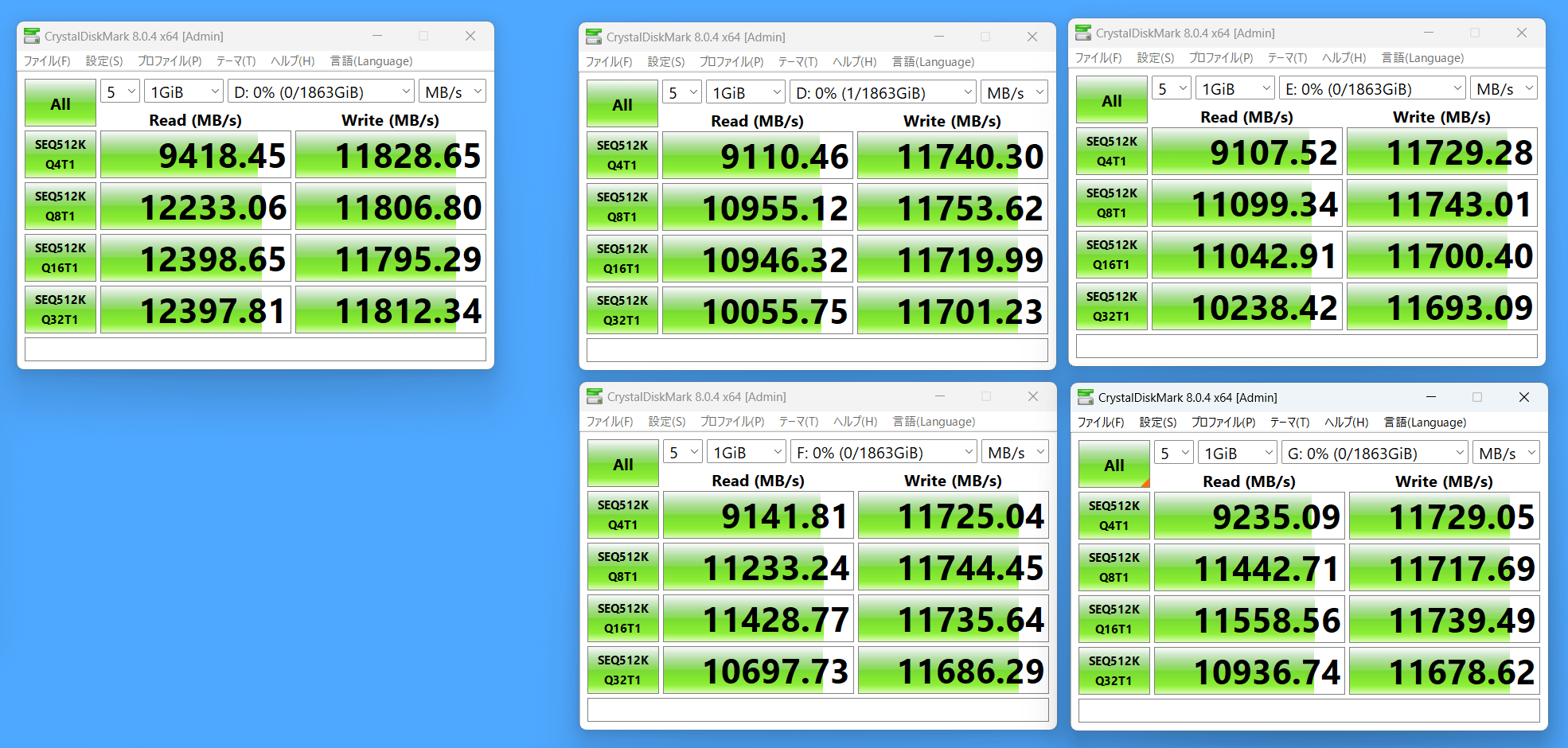 x1 vs x4_BS-512KiB_T1
