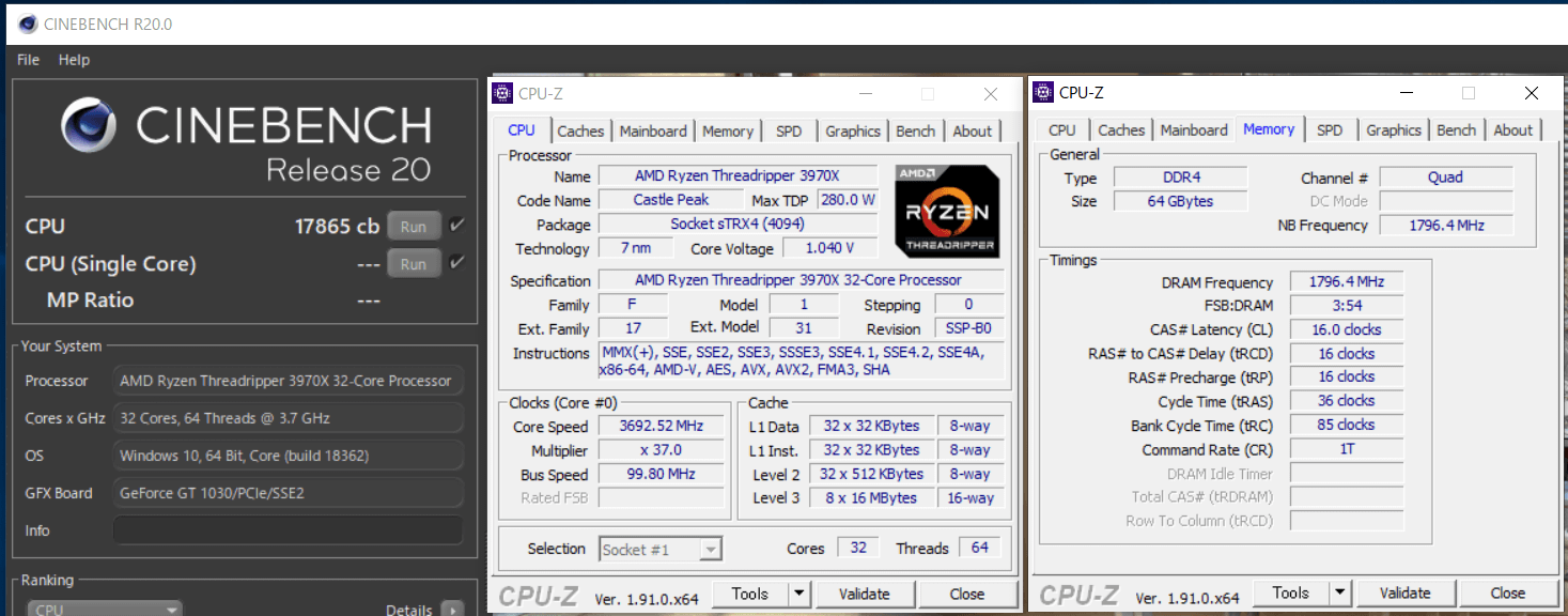 AMD Ryzen Threadripper 3970X_PBO_cinebench R20